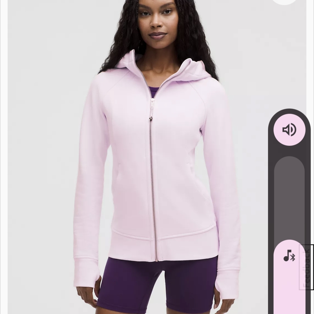 Lululemon Athletica Light Pink Zip-Up Hoodie